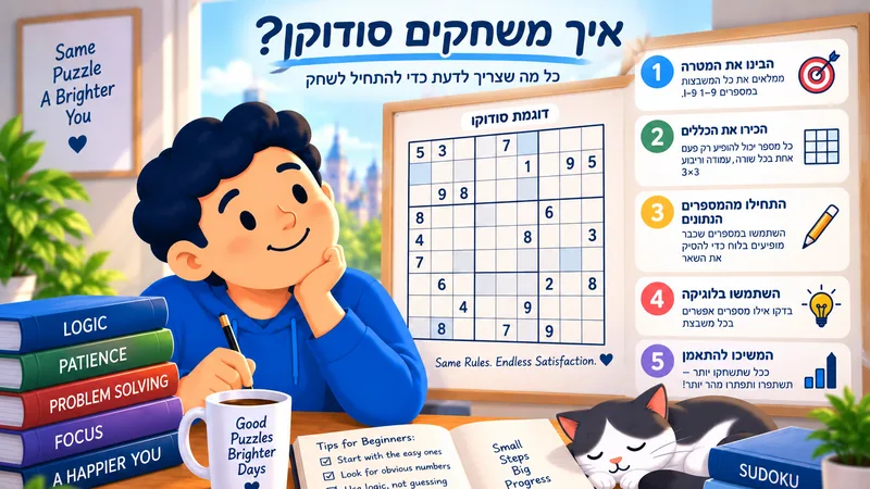 איך משחקים סודוקו - מדריך שלב אחר שלב